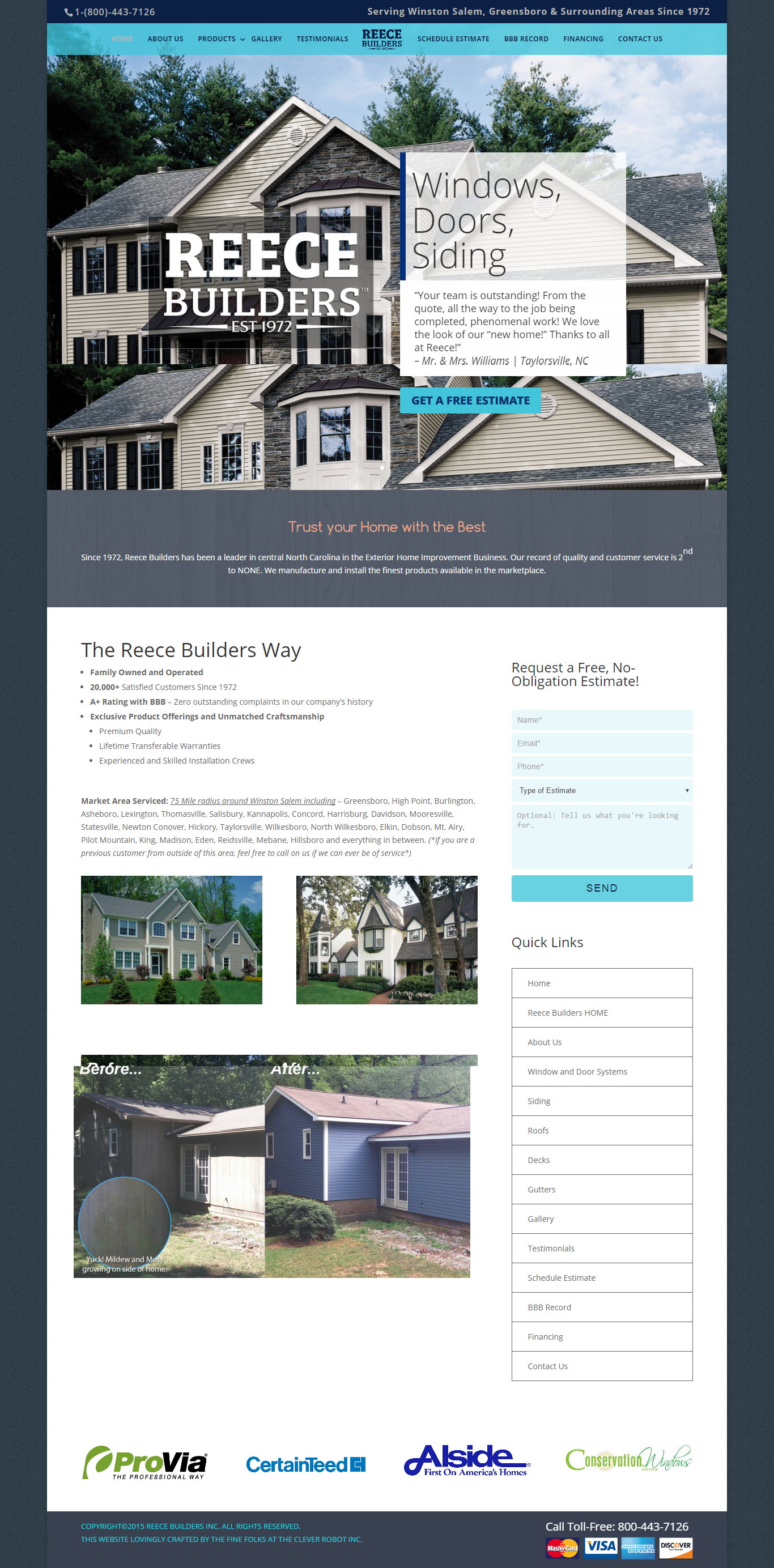 Reece Builders Website