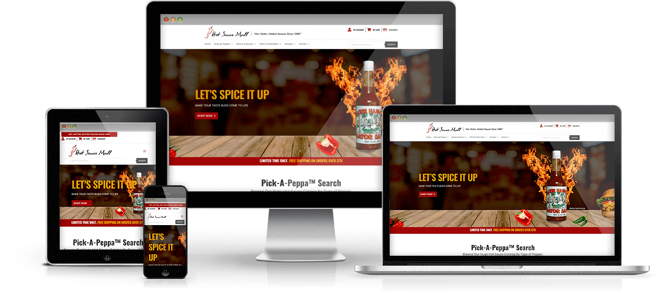 Hot Sauce Mall - The Clever Robot Inc. Website Design