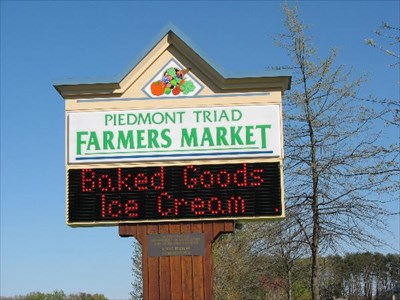 Colfax - Piedmont Triad Farmer's Market sign