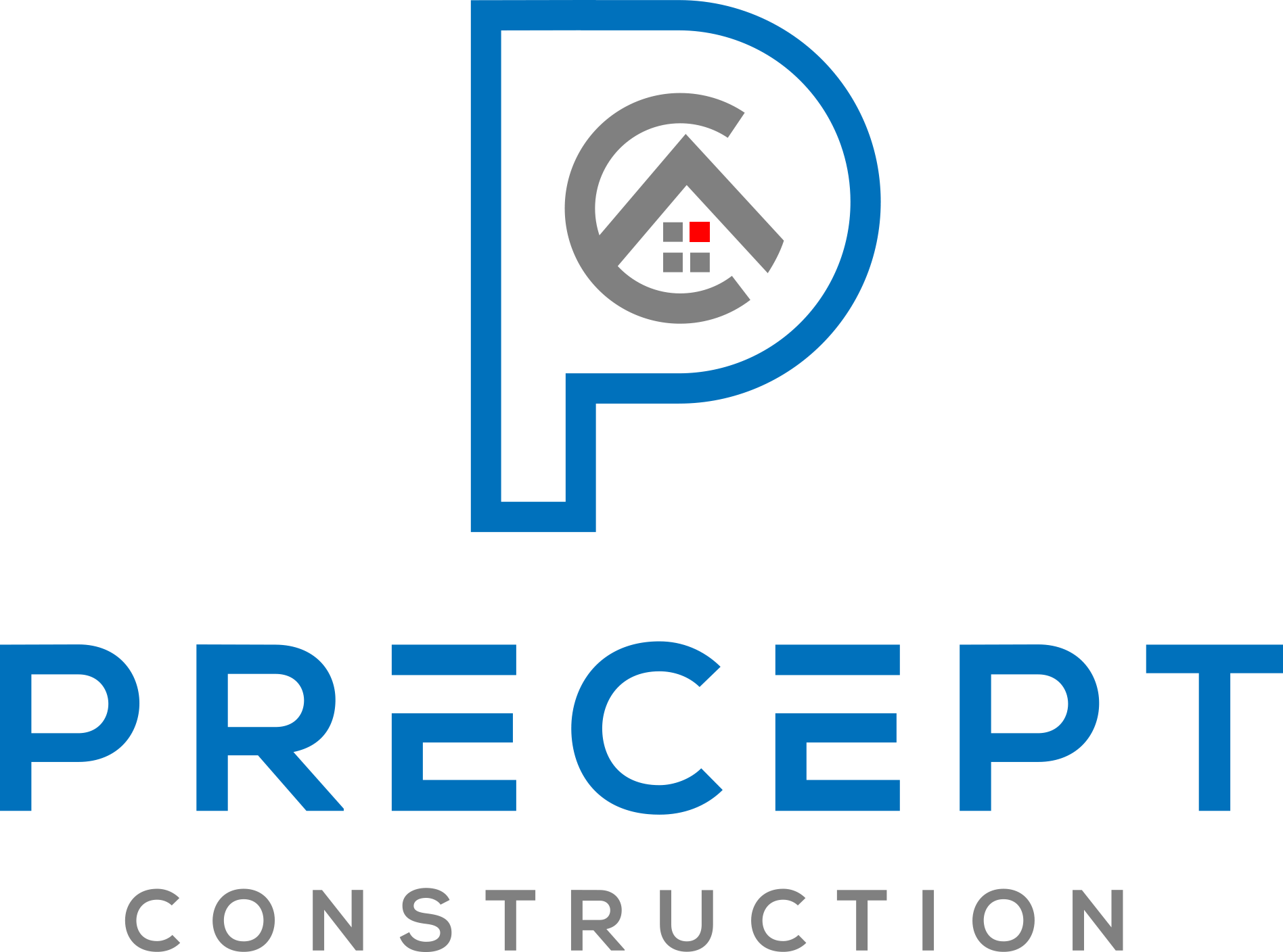 Logo design for Precept Construction - The Clever Robot Inc.