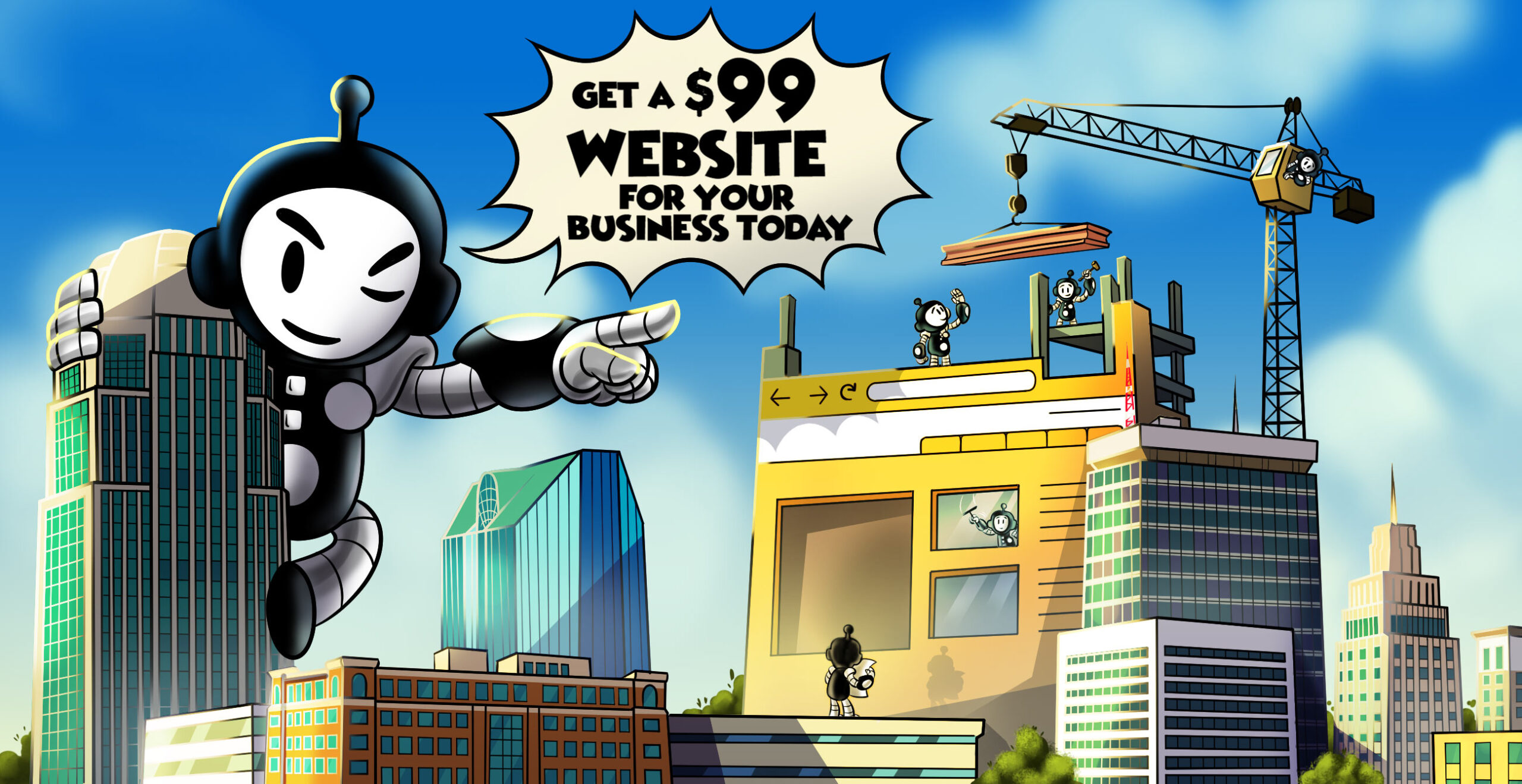 Get a $99 Dollar Website for Your Business Today - The Clever Robot Inc.