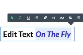 Edit text on the fly - The Clever Robot Inc.